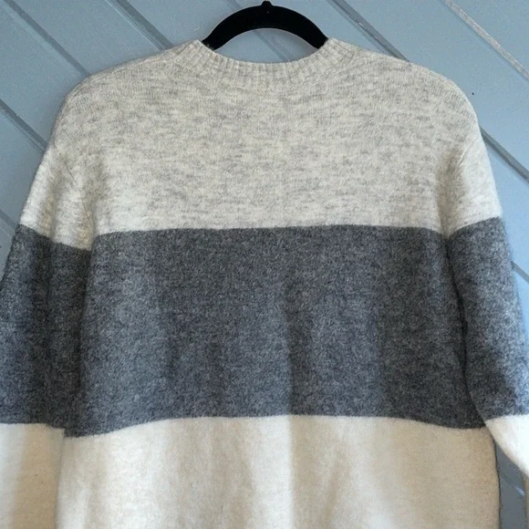 Wilfred Free Cipriana neutral colorblock alpaca wool blend sweater dress - Picture 9 of 14